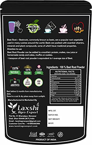 Organic Prime Beet Root Powder | Dietary Fiber | - 200 GM by Organic Prime - View 3 of 3