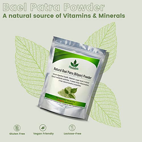 Havintha Natural Bilva Bael Patra/Leaf Powder | Aegle Marmelos is help in Maintaining the Healthy Blood Sugar Levels - 227 Grams - View 4 of 4