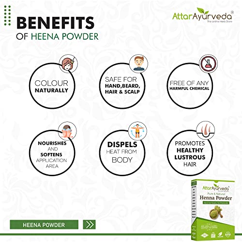 Attar Ayurveda Natural Henna powder for hair Colour and Growth (200 gm) - View 3 of 4