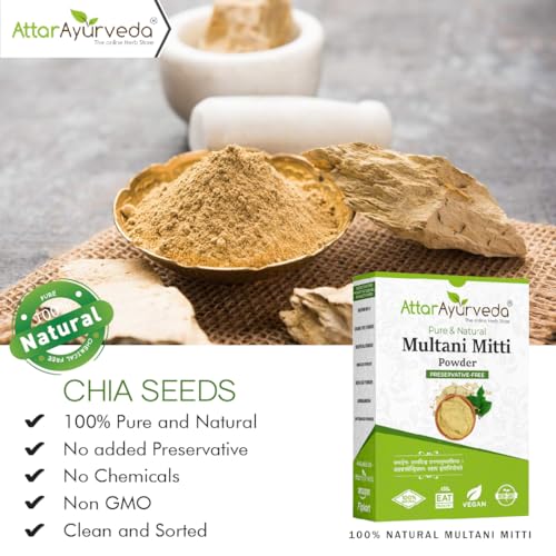 Attar Ayurveda Multani Mitti (Fuller Earth) Powder for face and hair pack - 200g - View 2 of 4
