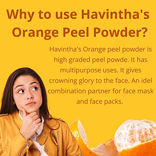 Havintha Natural Orange Peel Powder (Santra Chilka) | Help for minimize blackheads and makes the skin soft, smooth - 227 grams - View 3 of 5