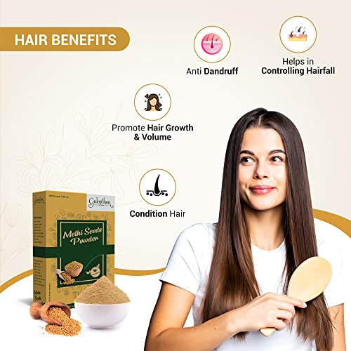 Gulmohar 100% Natural organic Fenugreek Methi Powder For Hair and skin - Pack of 2 (200g) - View 3 of 4