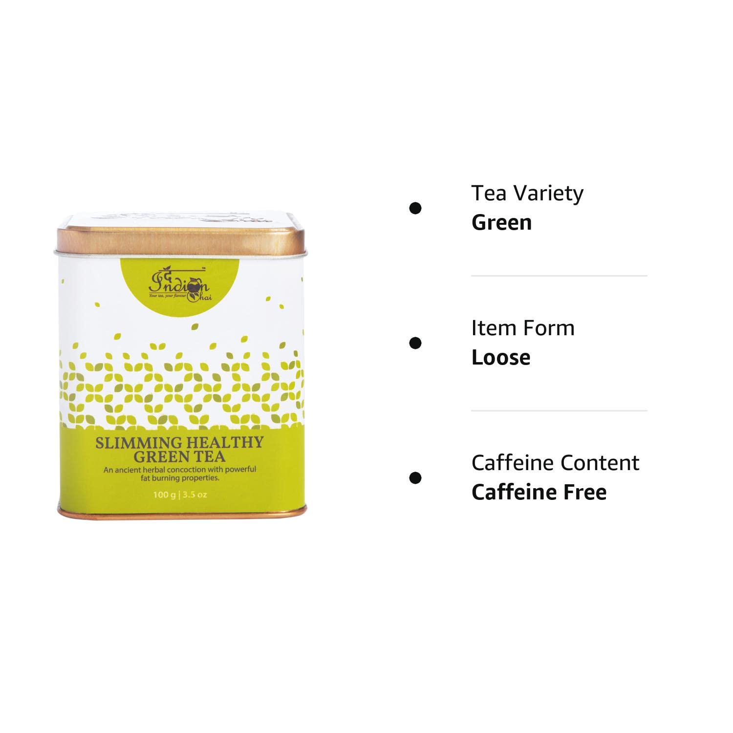 The Indian Chai - Slimming Healthy Green Tea 100g - Boost Metabolism, Digestion &amp; Detox, Supports Weight Loss Naturally, Slim Tea (FROM INDIA) SAB - View 5 of 5