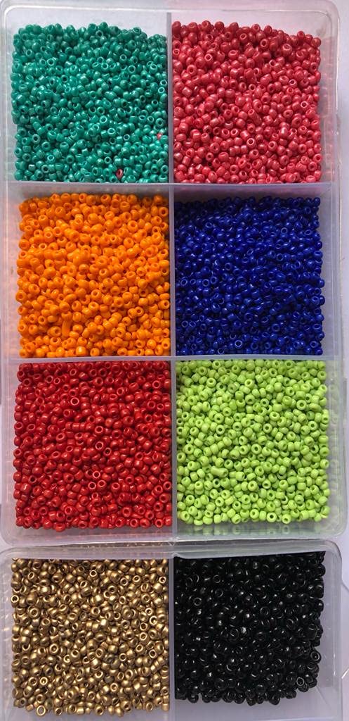 Kavya fashion Seed Beads Multicolor/Choose Color Glass Beads for Jewellery Making,Craftworks,DIY Projects (Multi Color [20Gm Each]) FROM INDIA (SAM) - View 2 of 2