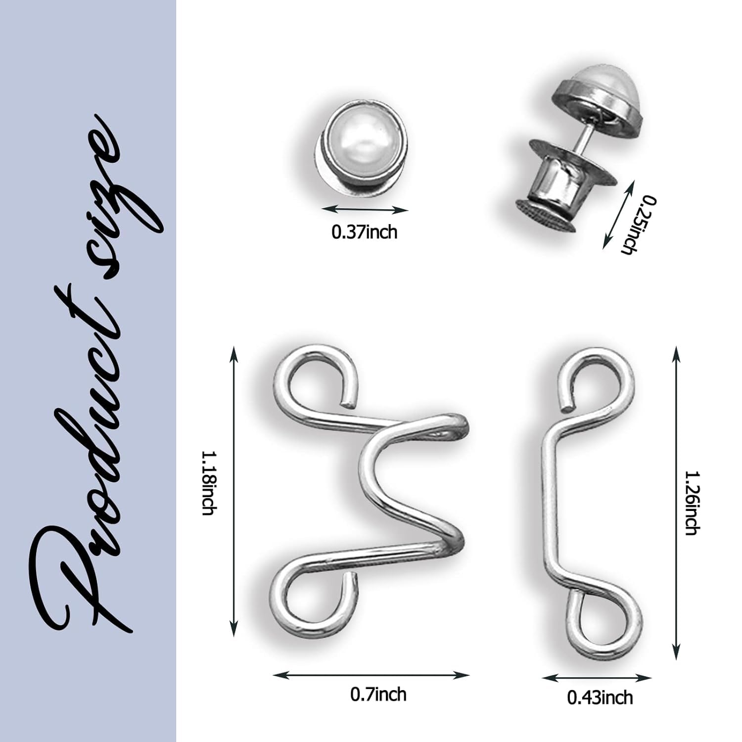 Black 2 Set Jean Button Pins, Adjustable Jean Button, Detachable Jean Button Pin, No Sewing Required, Perfect Fit Instant Jean Button.(F) - View 6 of 6