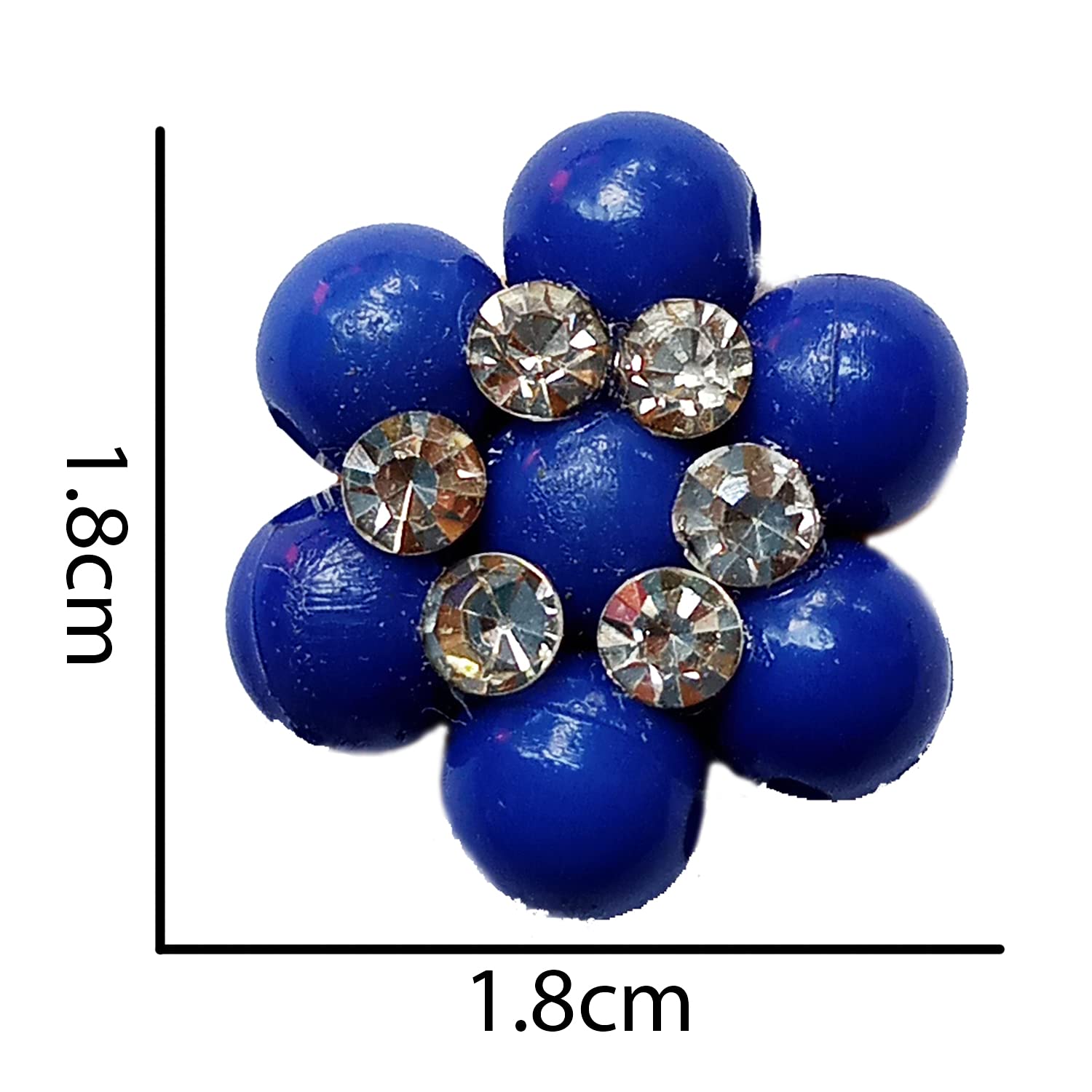 Lovetholy 25pcs, Embroidery/Zardosi/Zari/Aari Work Sew On Flowers Applique/Decorative Patches for Clothes, Blouse, Saree, Dress Etc Decoration(L-115.25) (Blue) FROM INDIA (SAM) - View 3 of 4