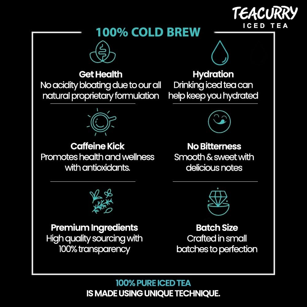 Teacurry Lemon Instant Iced Tea Mix (160 Gram) - Ice Brew, Cold Brew, Strong and Highly Flavourful, No Artificial Ingredients - Instant Ice Tea Powder with Natural Lemon Flavour (FROM INDIA) SAB - View 2 of 5