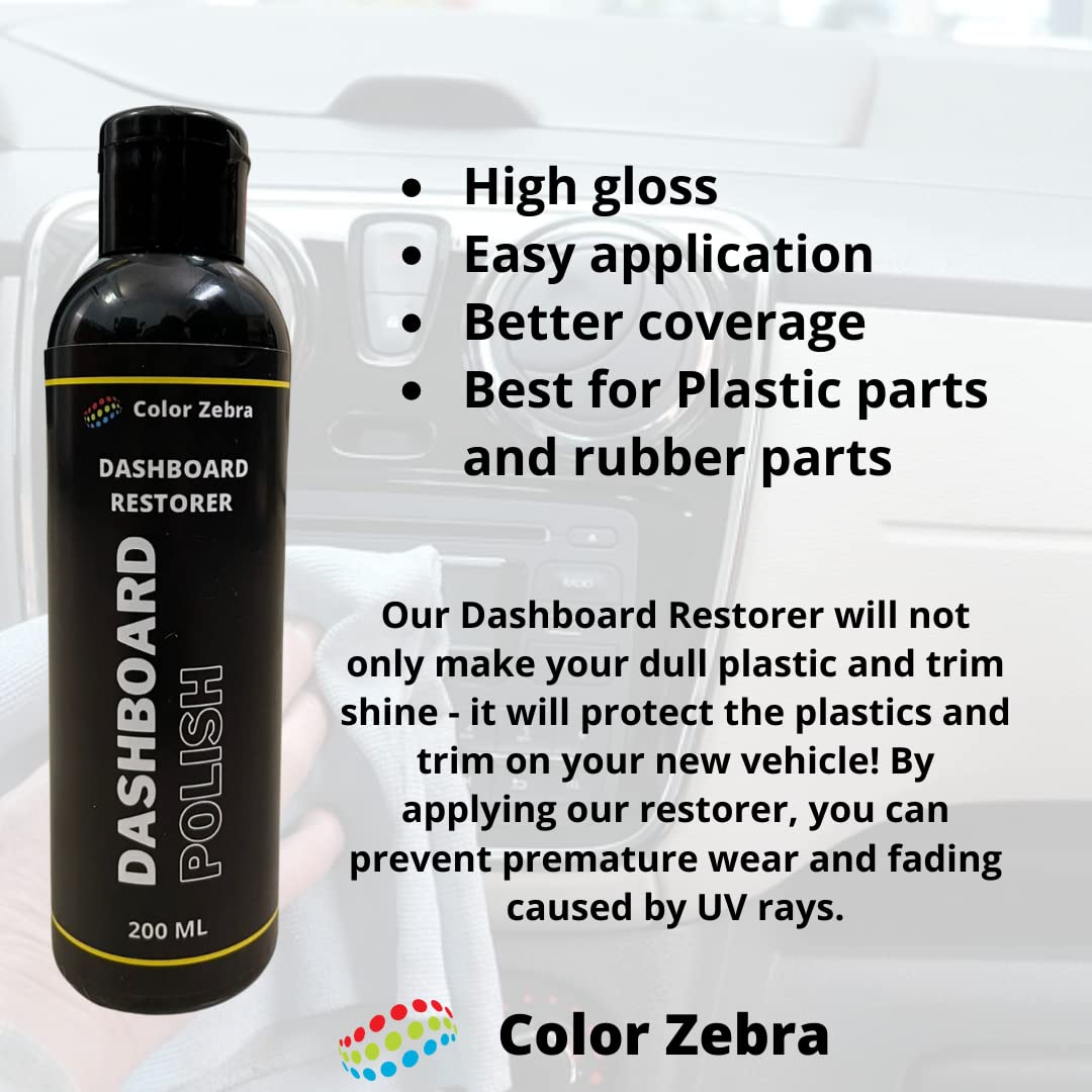 Color Zebra Dashboard Polish and Restorer Pack - 200 ML and Heavy Duty Foam Wash Shampoo Pack 250 ML | Clean and Protect Combo Pack (FROM INDIA) SAB - View 4 of 5