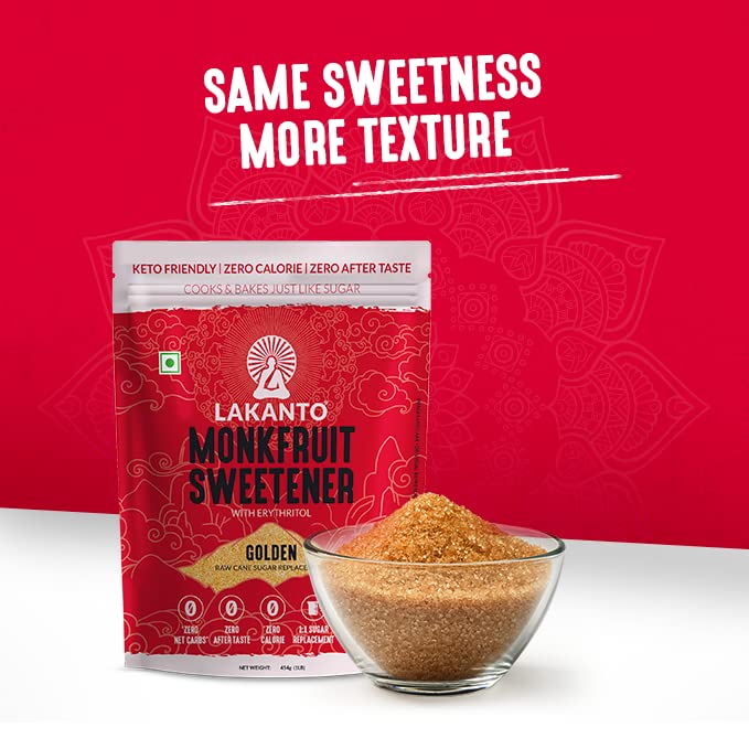 Lakanto Classic Japanese's Monkfruit Sweetener, 200g, Pack of 4 ||1:1 White Sugar Replacement Zero Calories, Zero Carbs, keto &amp; Diabetic Friendly, Low Glycemic Natural Sweetener (FROM INDIA) SAB - View 3 of 5