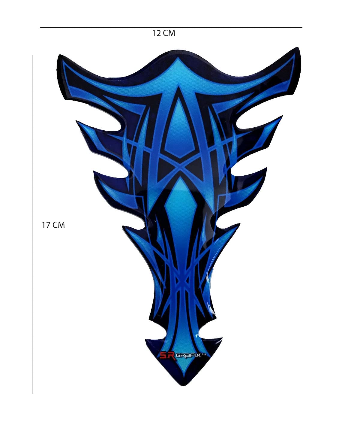 AutoMopix Ice Blue Universal Customize Decal Vinyl Bike Tank Pad Sticker (FROM INDIA) SAB - View 2 of 2