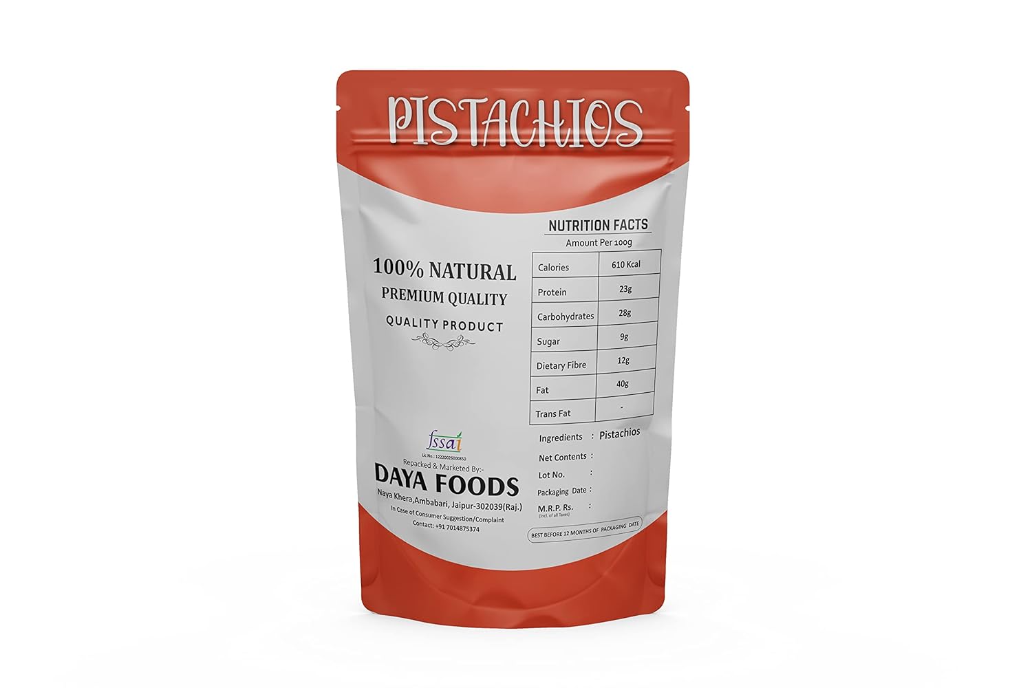 Farm &amp; Farmers Premium Pistachios Natural Healthy Pista Giri Nuts Dry Fruits - 250 Gram FROM INDIA(SAM) - View 2 of 5