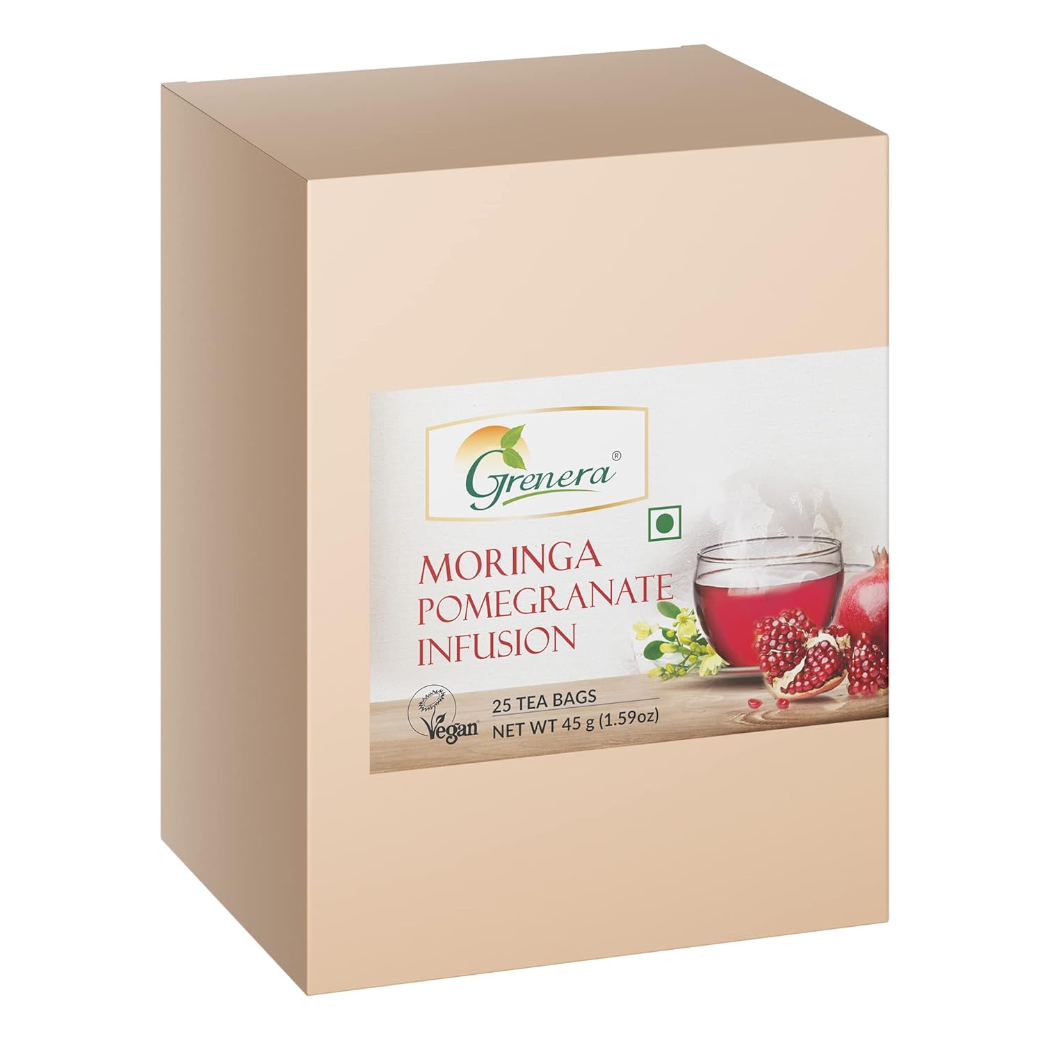 Grenera Moringa Strawberry Infusion 25 Tea Bags, Caffeine Free, Staple Free, Made with Organically Grown Moringa Leaves (FROM INDIA) SAB - View 5 of 6
