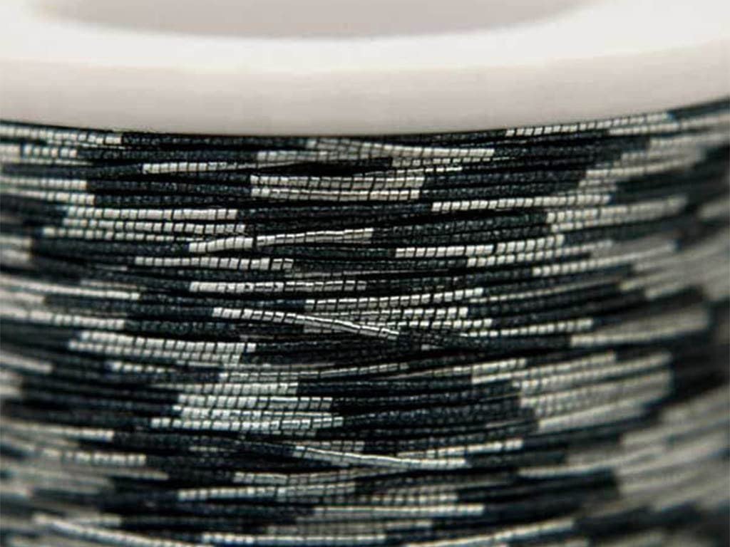 The Design Cart Black Silver Dual Tone Zari Metallic Threads for Sewing, Machine, Hand Stitching, Tailoring, Embroidery, Dhaga,Size-0.5 mm,Pack of 3 Rolls - View 2 of 3