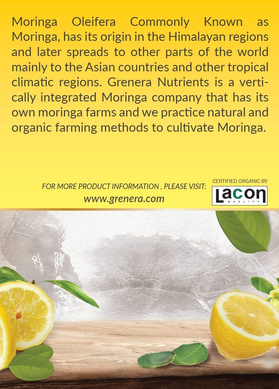 Grenera Moringa Lemon Ginger Infusion Tea 20 Bags | Caffeine Free, Staple Free, Made With naturally Grown Moringa Leaves (FROM INDIA) SAB - View 4 of 7