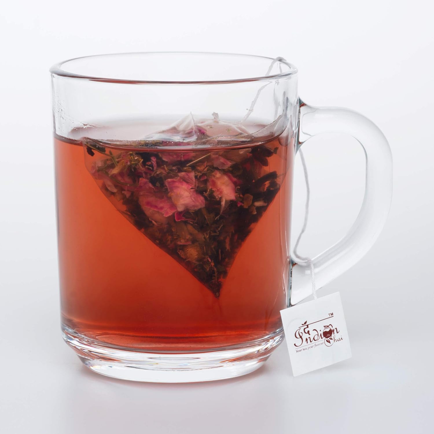 The Indian Chai - Hibiscus Blossom Tea 30 Pyramid Tea Bags, Caffeine Free Herbal Tea, full of Antioxidants, Helps with Blood Circulation and Blood Sugar, among others (FROM INDIA) SAB - View 3 of 6