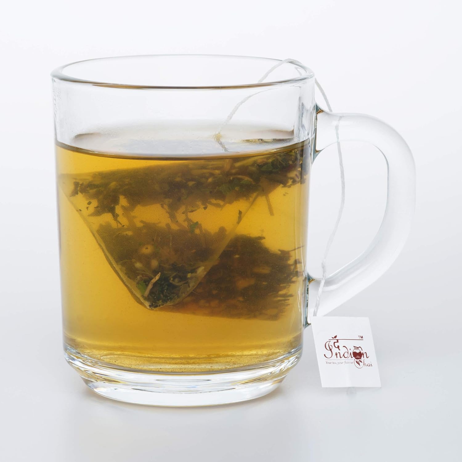 The Indian Chai - Kashmiri Kahwa Green Tea 30 Pyramid Bags, Whole Leaves Green Tea with Almonds, Cardamom, Clove, Cinnamon, Ginger, Rose Petal and Saffron (FROM INDIA) SAB - View 4 of 6