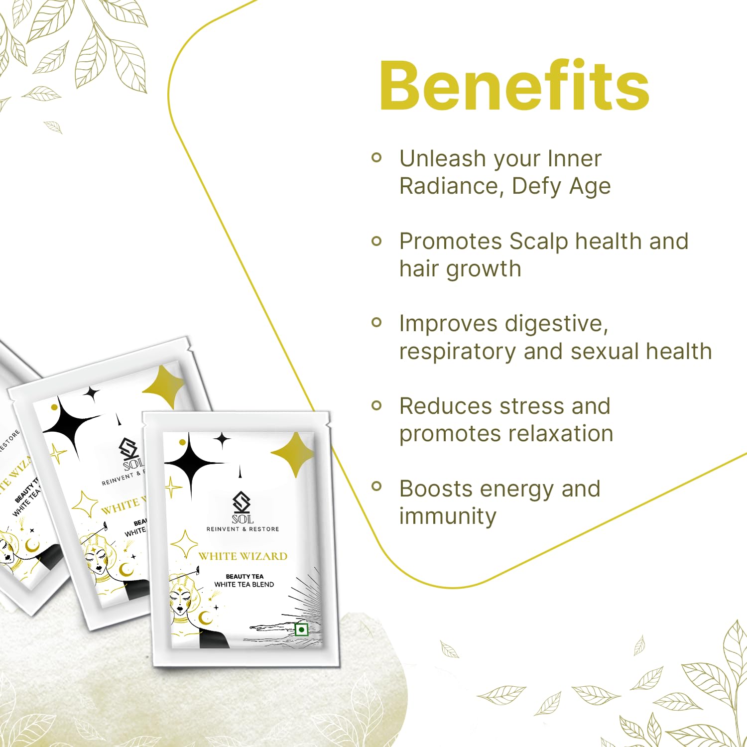 SOL Lung Detox Tea - Anti Pollution &amp; Anti Smoking Herbal Drink | Triphala, Fennel, Senna Leaves, Tulsi, Rose, Ginger, Pepper For Clean Lungs | Helps Quit Smoking (40 Tea Bags) (FROM INDIA) SAB - View 2 of 8