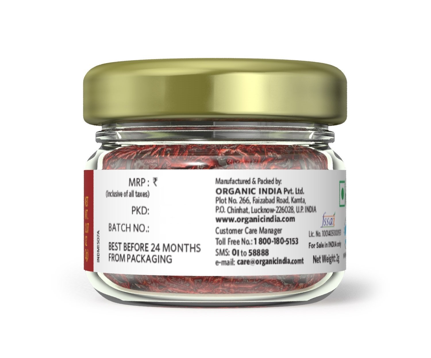 Organic India Saffron Threads, 2 g (FROM INDIA) SAB - View 2 of 3