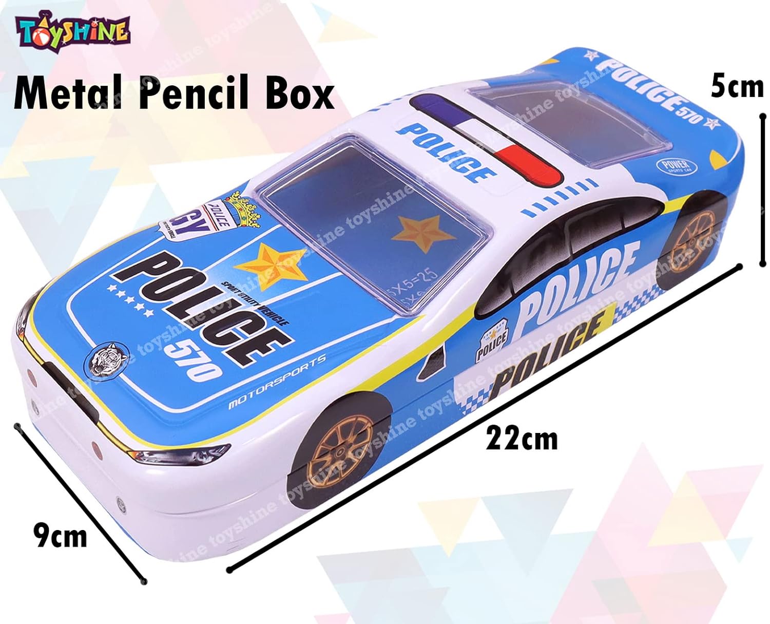 Toyshine Milk Truck Metal Pencil Box With Moving Tyres, Sharpners and Pencils Included For Kids - Blue - View 2 of 6