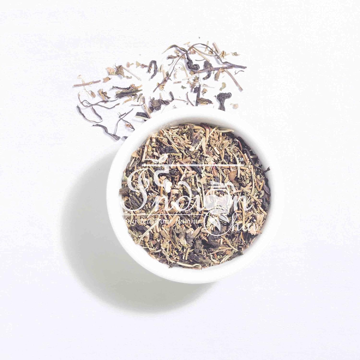 The Indian Chai - Memory Zest Tea 100g with Brahmi, Ashwagandha, Ginseng, Red Clover etc for Memory, Focus, Clarity, Herbal Tea with Super Brain Herbs (FROM INDIA) SAB - View 3 of 8