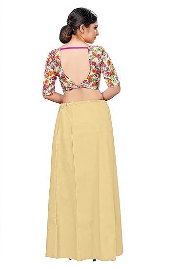 FABMORA Women's Pure Cotton Fasted Color Petticoat Inner Skirt Shapewear for Saree - View 2 of 2