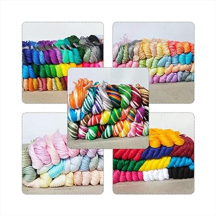 Cotton Embroidery Skeins Floss for Long Stitch, Cross Stitch Thread Friendship Bracelets Art and Crafts Etc.Each Skeins 7.5 Mtr 6 Ply.160 Color 200 Pcs Combo Pack (160 Color 200 Pcs) - View 3 of 7