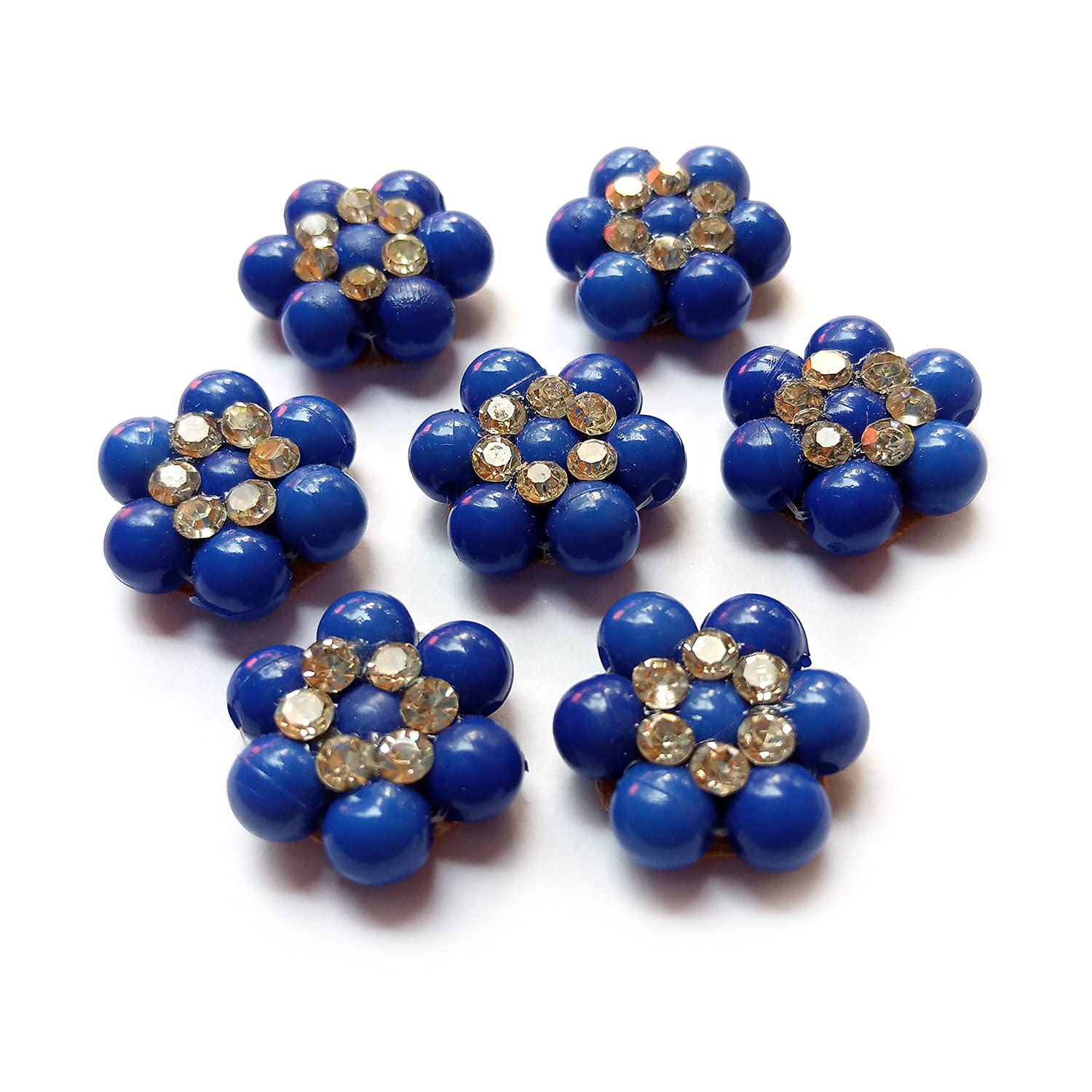 Lovetholy 25pcs, Embroidery/Zardosi/Zari/Aari Work Sew On Flowers Applique/Decorative Patches for Clothes, Blouse, Saree, Dress Etc Decoration(L-115.25) (Blue) FROM INDIA (SAM) - Related product