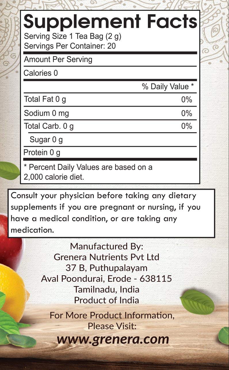 Grenera Moringa Assorted Infusion Tea 20 Bags | Caffeine Free, Staple Free, Made with Organically Grown Moringa Leaf (FROM INDIA) SAB - View 3 of 6