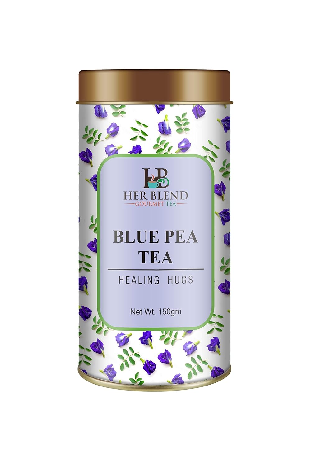 HerBlend's Blue Pea Tea| Butterfly Pea flower iced teas| 100 cups| RELIEVES STRESS| Hot tea, iced tea, mocktails. FROM INDIA (SAM) - View 3 of 4