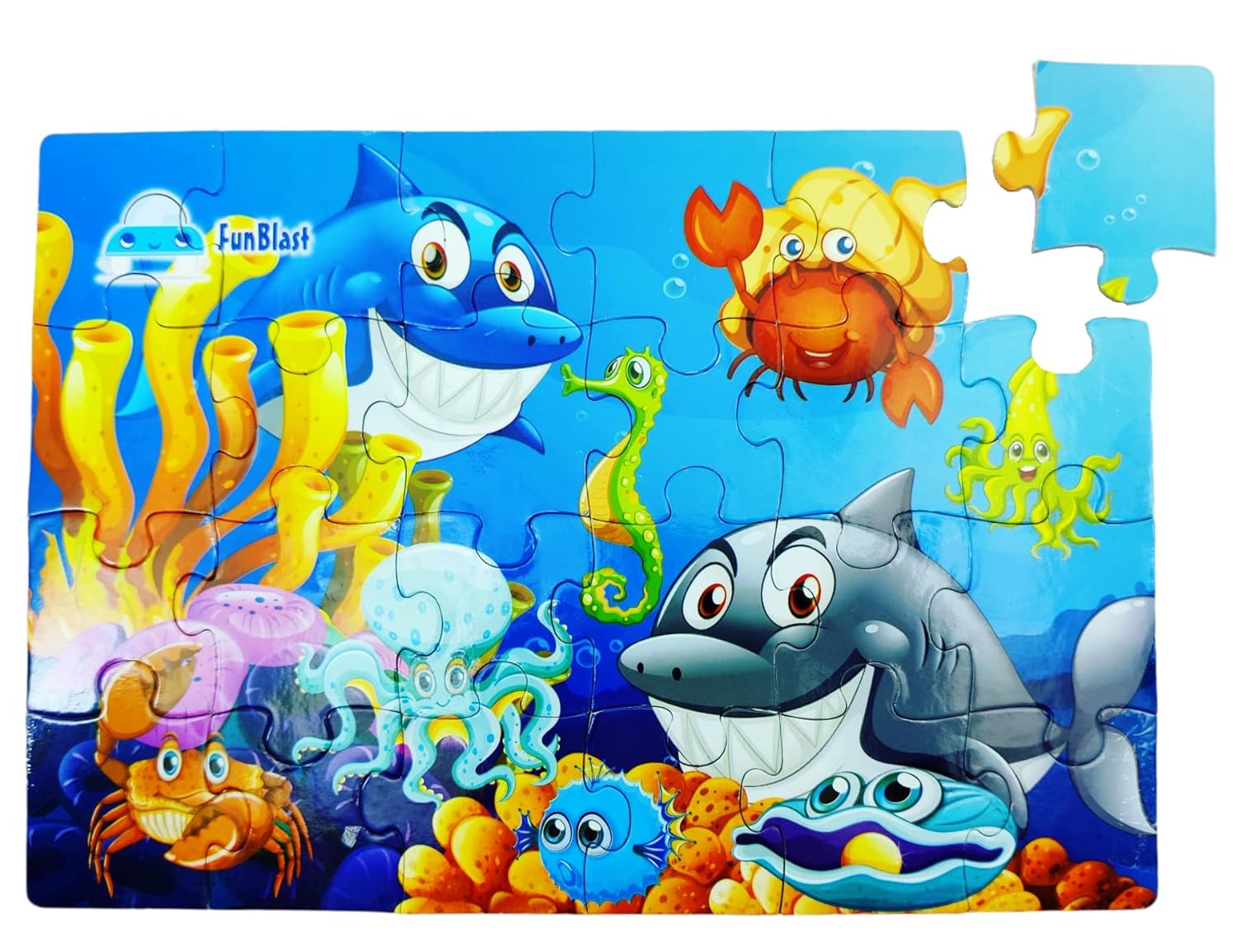 FunBlast Aquatic Animal Jigsaw Puzzle for Kids Jigsaw Puzzle for Kids of Age 3-5 Years – 24 Pcs (Multicolor, Size 30X22 cm) - Shop at Colombo Mall