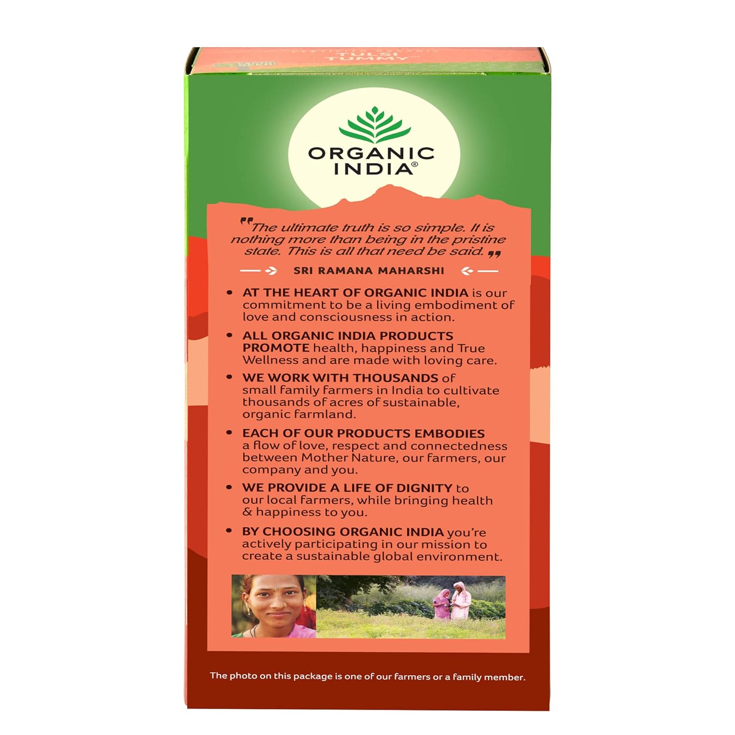 Organic India Tulsi Tummy Tea, 25 Tea Bags (FROM INDIA) SAB - View 2 of 3