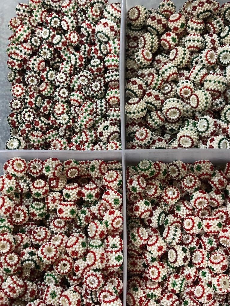 Kavya fashion Designer Pearl Beads for jewllery, Jhoomer, Rakhi. total-20 Piece(5 Piece of Each shape12 mm) FROM INDIA (SAM) - View 2 of 2