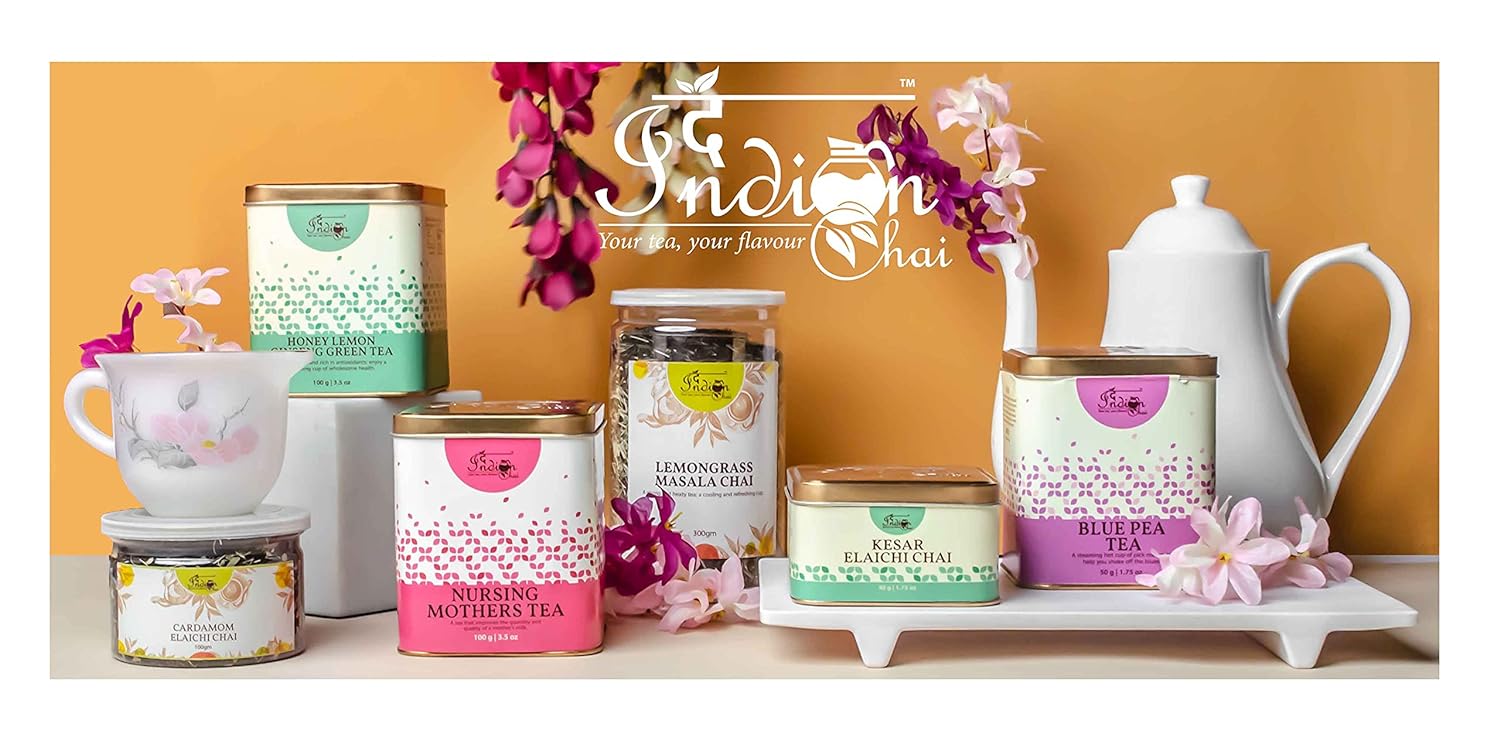 The Indian Chai – Kesar Elaichi Chai 100g with Saffron and Cardamom for Depression, Maintains Heart Health and Relieves PMS, Assam Tea (FROM INDIA) SAB - View 7 of 7