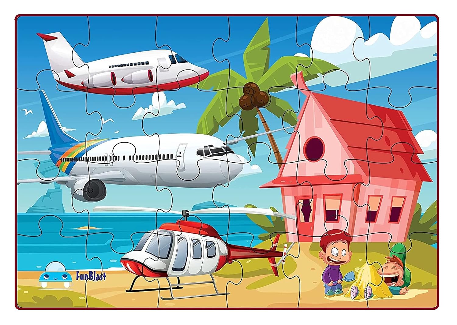 FunBlast Air Transport Jigsaw Puzzle for Kids – 24 Pcs Jigsaw Puzzle for Kids, Boys, Girls (Multicolor) - Shop at Colombo Mall
