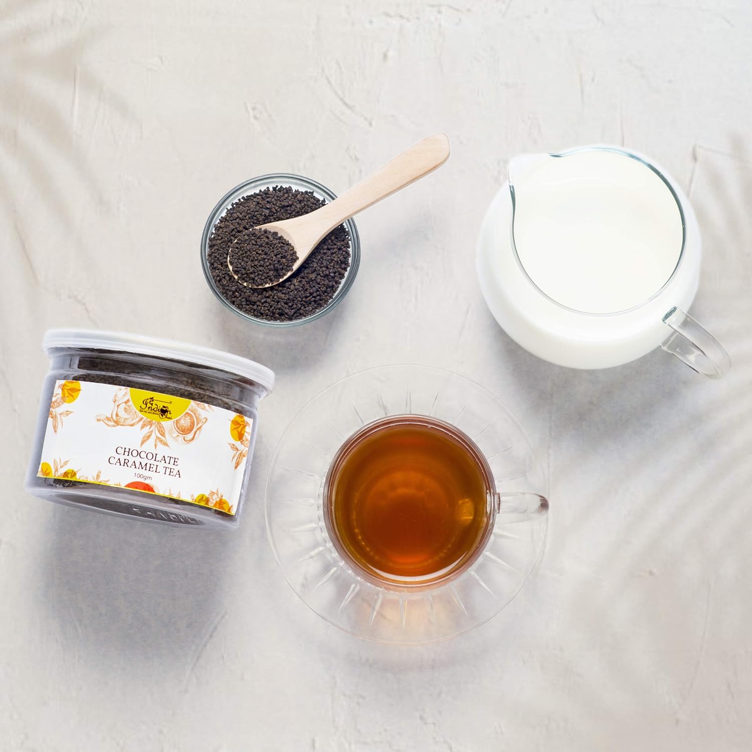 The Indian Chai - Chocolate Tea 100g with Cocoa Powder and Choco Rice | Full of Antioxidants | Improves Brain Functions | Supports Weight Loss | (FROM INDIA) SAB - View 2 of 6