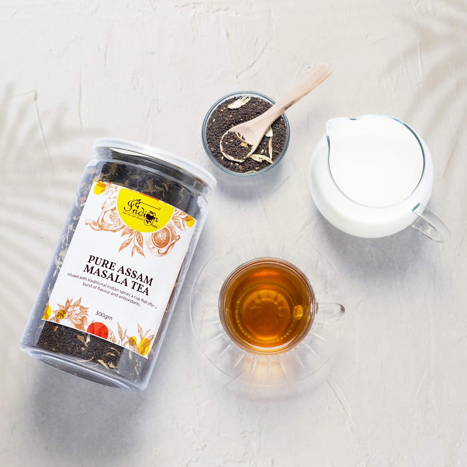 The Indian Chai - Chocolate Caramel Tea 300g with for Cocoa Powder, Caramel Powder etc for Relieving Stress, Boosts Brain Function and Supports Weight Loss (FROM INDIA) SAB - View 2 of 6