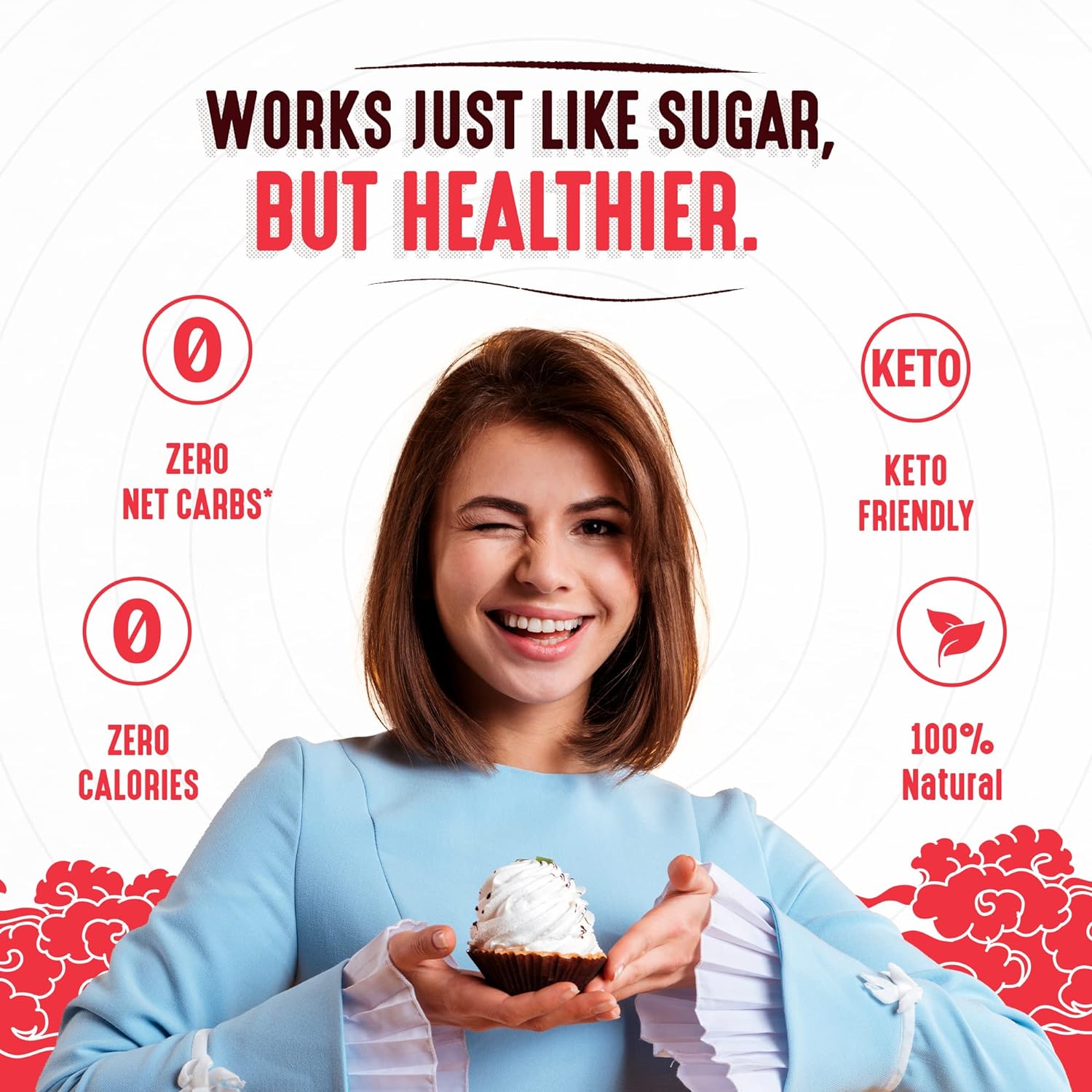 Lakanto Classic Japanese's Monkfruit Sweetener, 200g, Pack of 4 ||1:1 White Sugar Replacement Zero Calories, Zero Carbs, keto &amp; Diabetic Friendly, Low Glycemic Natural Sweetener (FROM INDIA) SAB - View 4 of 5