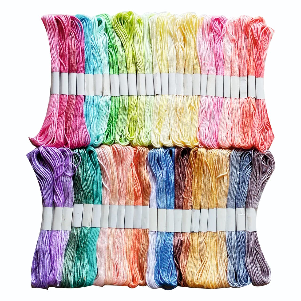 Boss poly® Embroidery Floss Skeins Cross Stitch Thread Friendship Bracelets Crafts Floss Light Shade 50 Colour 50 Pcs Pack - View 8 of 8