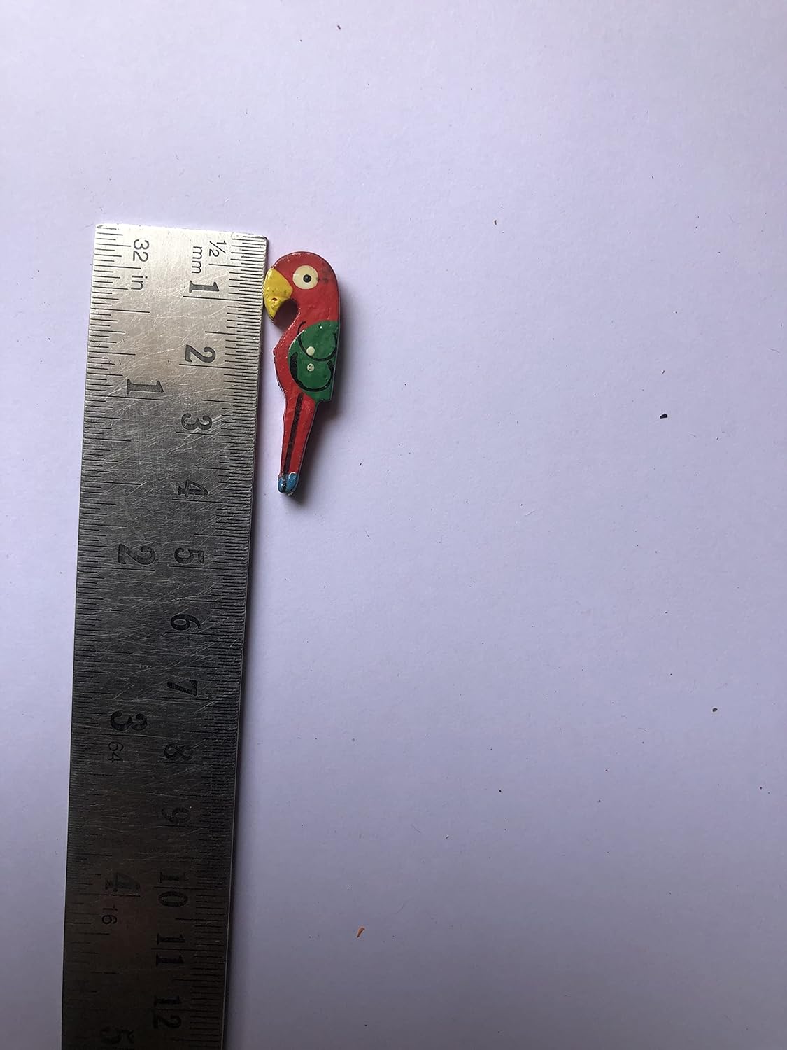 Kavya Fashion Wooden Small Parrots Beads Size 4 cm for Jewellery Making, Dresses, Beading, Art and Crafts and Craft Work (RED) -50 Pieces FROM INDIA (SAM) - View 3 of 4