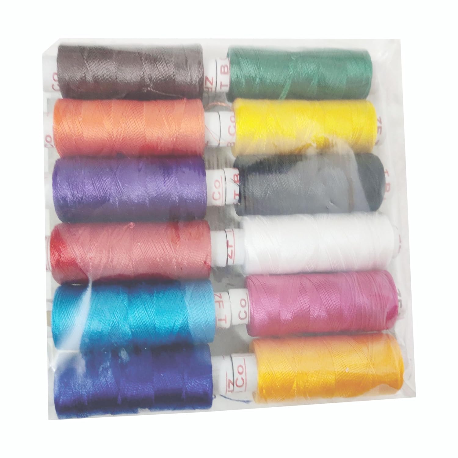 High tensile Strength Bright Thread for Beading, Tassels Art Crafting Making Jewelry (2 Ply 12 Color Mix) - View 3 of 3
