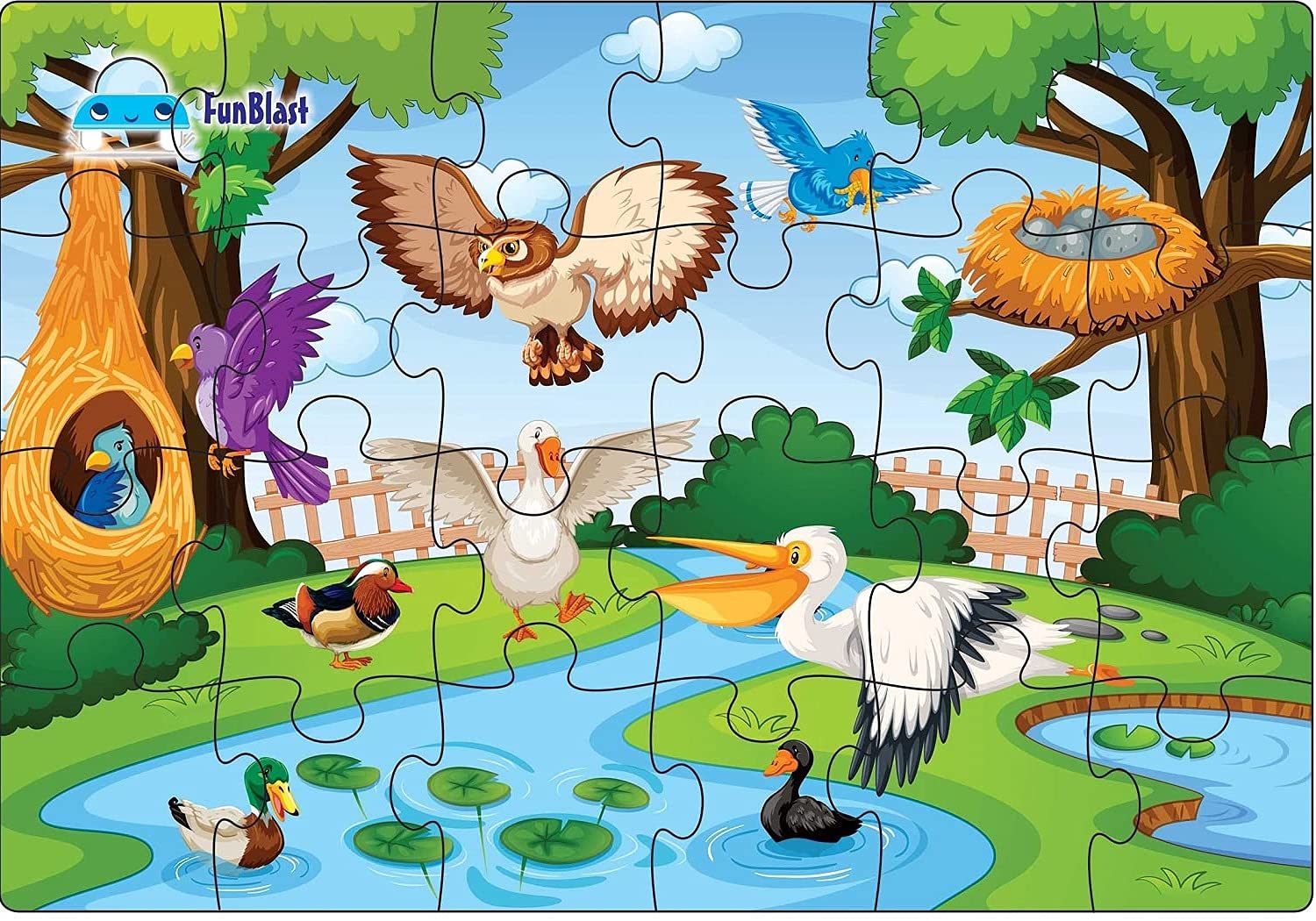 FunBlast Bird Jigsaw Puzzle for Kids Jigsaw Puzzle for Kids of Age 3-5 Years – 24 Pcs (Multicolor, Size 30X22 cm) - Shop at Colombo Mall