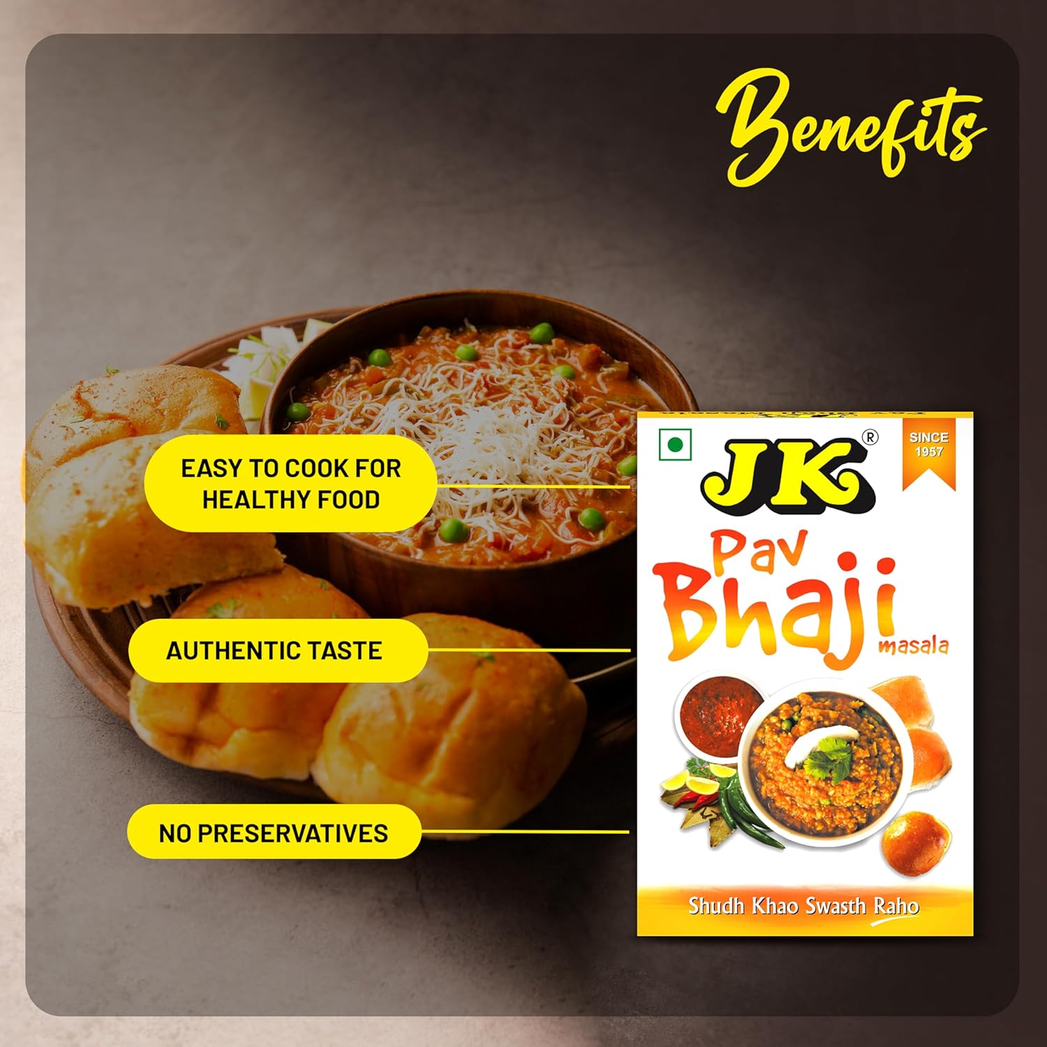 JK Pav Bhaji Masala, 100g FROM INDIA (SAM) - View 2 of 4