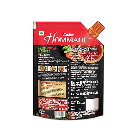 Dabur Hommade Kalonji Tamatar Ki Chutney,200g FROM INDIA (SAM) - View 2 of 2