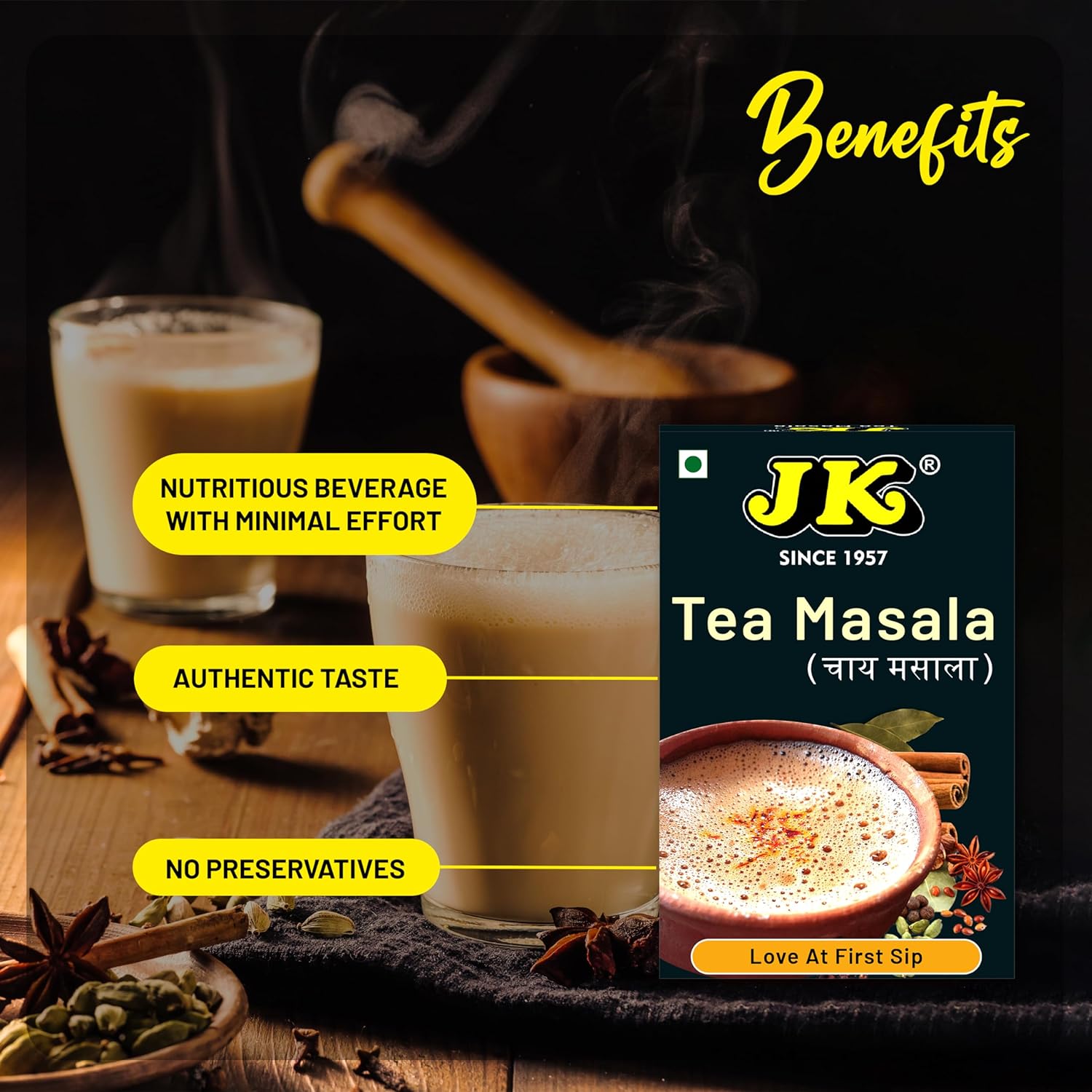 JK Tea Masala, 100g | Chai Masala FROM INDIA (SAM) - View 3 of 3