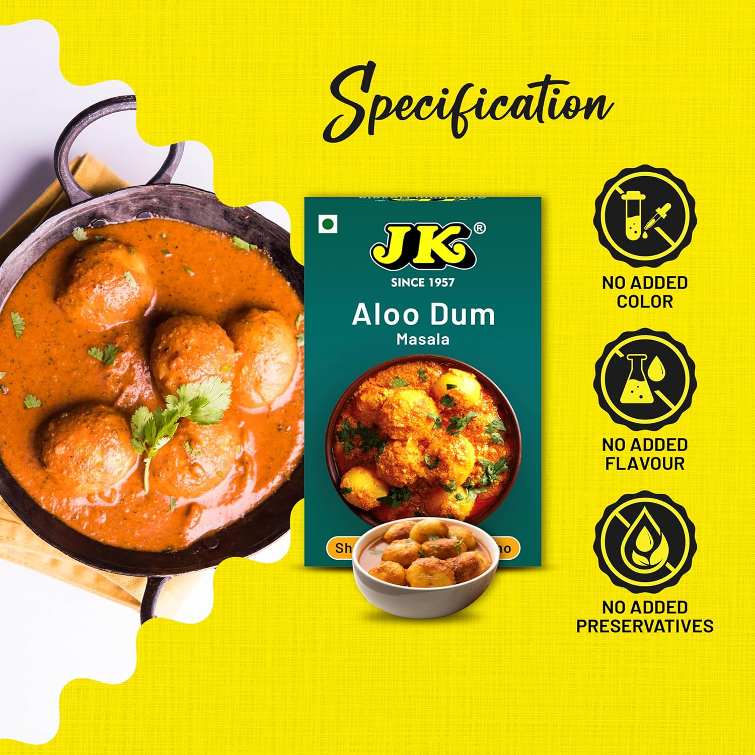JK Aloo Dum Masala, 100g FROM INDIA (SAM) - View 3 of 3
