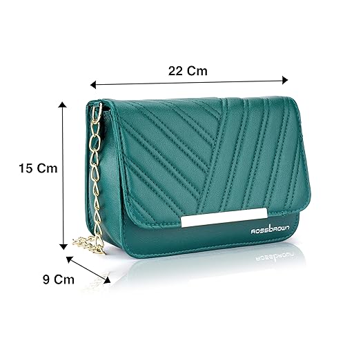 ROSS BROWN Elegant Quilted PU Leather Sling Bag for Girls/Womens | Stylish Chain Strap Crossbody Bags For Girls FROM INDIA (SAM) - View 4 of 5