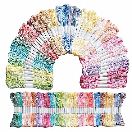 Cotton Embroidery Skeins Floss for Long Stitch, Cross Stitch Thread Friendship Bracelets Art and Crafts Etc.Each Skeins 7.5 Mtr 6 Ply.160 Color 200 Pcs Combo Pack (160 Color 200 Pcs) - View 6 of 7