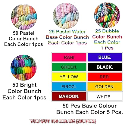 Cotton Embroidery Skeins Floss for Long Stitch, Cross Stitch Thread Friendship Bracelets Art and Crafts Etc.Each Skeins 7.5 Mtr 6 Ply.160 Color 200 Pcs Combo Pack (160 Color 200 Pcs) - View 4 of 7