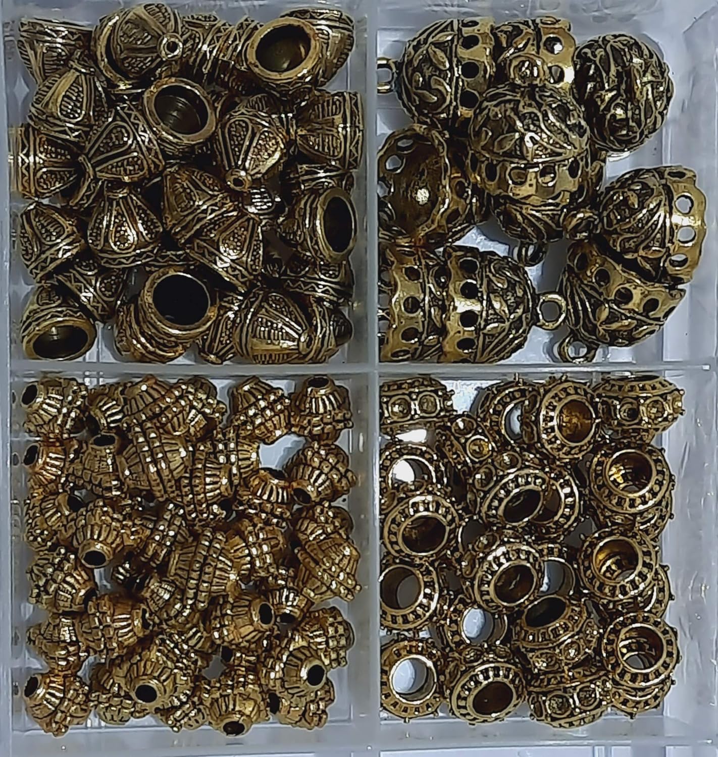 Kavya fashion Metal Jewellery Making Kit Art And Crafts Materials For Necklace, Bracelet, Earring Making Materials Diy Kit (48 Piece-12 Piece Each) (Gold). FROM INDIA (SAM) - View 3 of 3