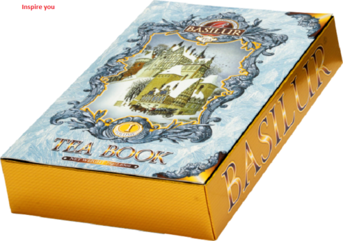 Basilur Tea Book Volume I Blue Flavoured Black Leaf Tea 75g Metal Tin Caddy - View 3 of 3